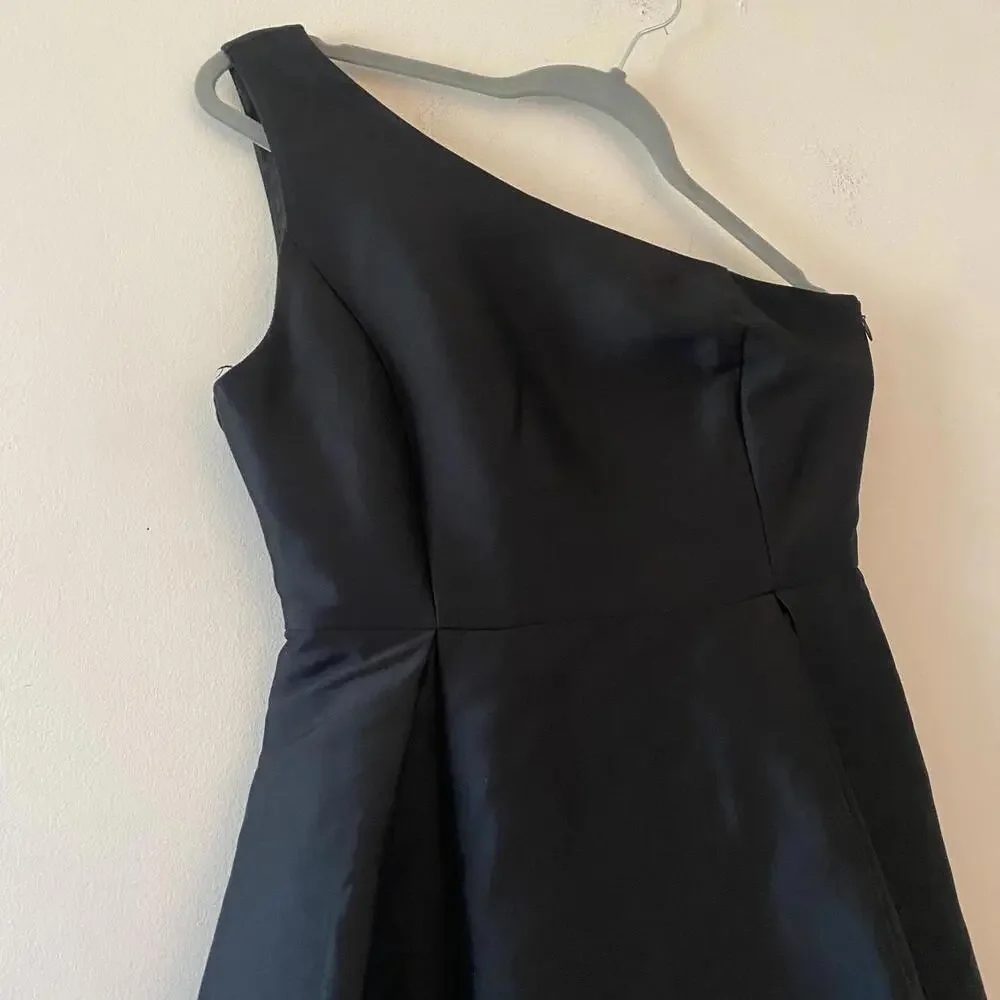 LULUS Unconditional Love black one shoulder fit and flare dress - Picture 3 of 5